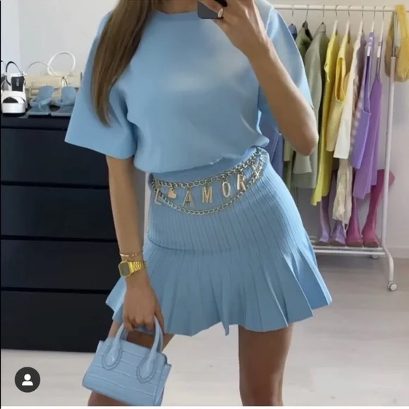 NWT ZARA LIGHT KNIT MINI DRESS - Picture 6 of 12